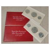 2- 1976 US Bicentennial Silver UNC Sets