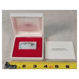 1973 Sterling Christmas Ingot 2.31 oz.