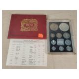 1974 India Proof Coin Set - Some Silver
