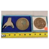 2- Bronze Commemorative Medallions