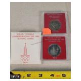 2- USSR 1 Rouble Olympic Coins