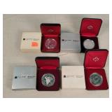 4- Canadian Silver Dollars 1979 to 1982