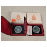 2- Canadian Silver Dollars 1976 & Other