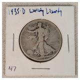 1935 D Walking Liberty Half Dollar