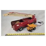 Rough Tonka Fire Truck & Other Vehicles