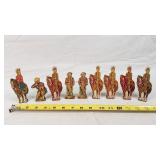 9 Vintage Tin Soldiers