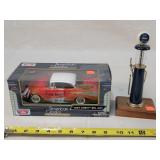 Ford Gas Pump & 1/24 1957 Chevy Bel Air