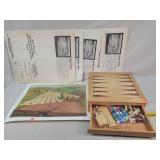 5- Canvas Posters, Triple Woodsn Game Set