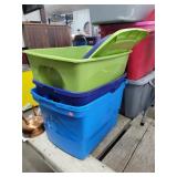 3- Storage Totes Missing lid