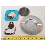 Vintage Advertising Ashley Trays, Boker Knife, &