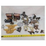 Pewter / Metal Horses, Book Ends, Alum. Eagles