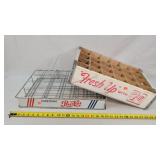7Up Wooden Soda Crate & Pepsi Metal Crate