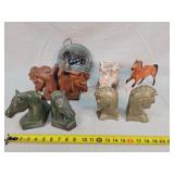 Glass Horse, Bookends & Planter
