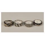 4- Un Marked Rings - Size 5 to 6.5