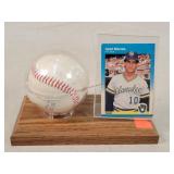 Juan Nieves Signed Baseball & Card