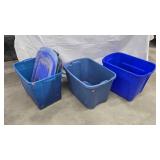 3 Misc Storage Totes w/ Lids
