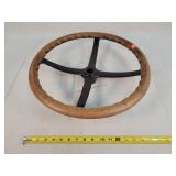Vintage 18" Wooden Steering Wheel