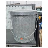 15" Tall Galvenized Ash Can