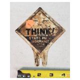 Think Insurance License Plate Topper