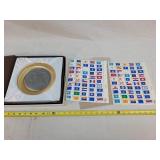 States Stamps & Tom Sawyer Plate