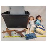 Tote & Cabbage Patch Dolls, Wood Toys