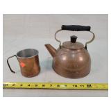 Copper Teapot & Cup