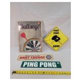 Ping Pong & Dart signs