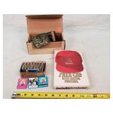 Marlboro Leather Belt, Camel Matches, & Hat