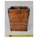 Vintage Wooden Potosi Brewing Box 12x16t