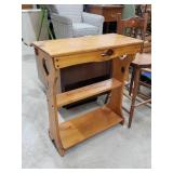 Pine Heart End Table 11x24