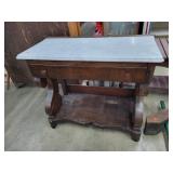 Marble Topped Vintage Buffet 39" x 31"