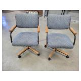 2 Padded Rolling Chairs