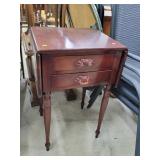 Mahogany End Table with Drop Leaves