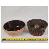 stoneware bundt cake mold & Bowl 9"