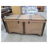 Wood / Brass Accented Chest - 23x48