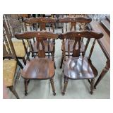 4- Dark Brown Wood Chairs