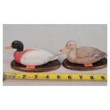 2- Fenton 5" Hand Painted Ducks