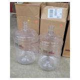 2- Plastic 6 Gallon Water Bottles