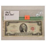 1963 $2 Red Seal US Note