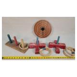 Vintage Rope Ring Toss & Tiddley Winks Game