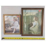 11x14 & 14x18 Vintage Girl & Bird Prints