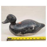 Vintage Black Wooden Duck Decoy