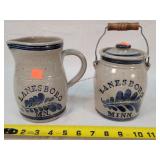 Lanesboro MN Pottery Pitcher & Jar