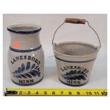 Lanesboro MN Pottery Vase & Bucket