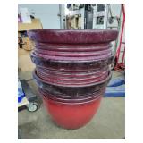 3- 24" Maroon/ Purple Planters