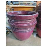 2- 24" Maroon/ Purple Planters