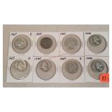 8- Silver Washington Quarters