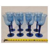 8- Large Blue Stem Glasses 10" Tall