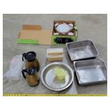 Coffee Decanters, Stainless Bowls, China Set