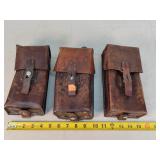 3- Vintage Leather Holders